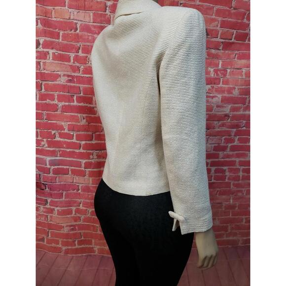 Courreges Paris, Designer Cream Women's Vintage Buttoned Jacket Sz M? #C - Picture 6 of 12